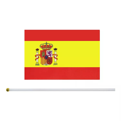 Petits drapeaux portatifs de Logo Custom Print Spain Country de drapeaux de main