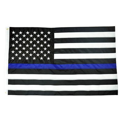 drapeaux nationaux de l'Amérique Blue Line de drapeau fait sur commande de polyester de 90x150cm